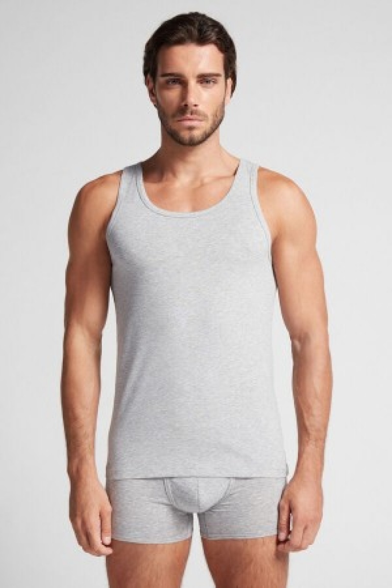 Grey Intimissimi Crew Neck Tank Top | GCAUC21837